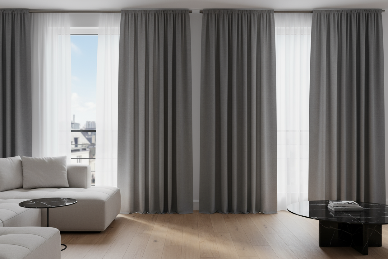 grey curtain